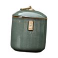 thumbnail image 2 of Luzkey Ceramic Tea Storage Jar Container Case Table Centerpiece Tank Home Decor Tea Canister with Airtight Lid for Candy Nuts Pantry Green, 2 of 8