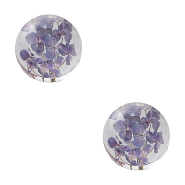 Baohd Exquisite Flower Crystal Ball Adding Elegance To Space Easily Portable Hydrangea purple 8cm 2Set