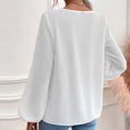 thumbnail image 4 of XZNGL Womens Long Sleeve Tops and Blouses Womens Satin Socket V-Neck Solid-Color Commute Long Sleeve Blouses Shirt Tops Womens Tops and Blouses Womens Blouses Long Sleeve, 4 of 9