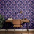 thumbnail image 3 of S4Sassy Removable Nature-Inspired Waterproof Wall Wrap, Textured Finish Wallcover, Modern Bold Roses Contact Paper For Walls, Cabinets, Dresser, Self Adhesive Vinyl Wallpaper Roll - Purple (25"X 60"), 3 of 8