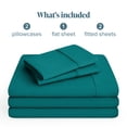 thumbnail image 2 of Bare Home Premium 1800 Collection Ensemble de Draps 5 Pcs, Grand Très Divisé, Émeraude, 2 of 10