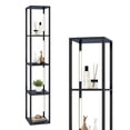 thumbnail image 1 of Costway 64" Modern Shelf Floor Lamp with  3-Level Dimmable LED Bulbs and Rotatable Poles, 1 of 10