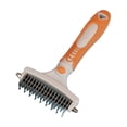 thumbnail image 2 of Pet Double-Sided Dematting Comb, Dog Undercoat Rake & Pet Deshedding Tool for Cat Grooming, Safe Edge Deshedding Comb with Ergonomic Handle for Mat Removal, Pet Grooming Comb for Long Short Hair, Ora, 2 of 6