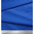 thumbnail image 2 of Soimoi Blue Georgette Viscose Fabric Triangle Geometric Print Sewing Fabric Yard 42 Inch Wide, 2 of 3