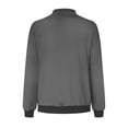 thumbnail image 4 of Veste Mode pour Femmes Décontractée à Col Montant, à Fermeture Éclair, Manteau Léger d'Automne, Vestes à Blocs de Couleur avec Poches, Gris, P, 4 of 5