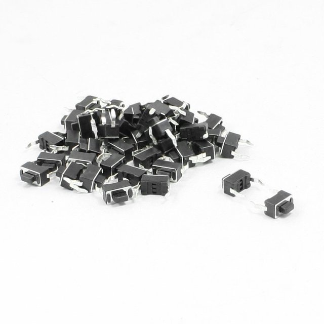 Unique Bargains 44 Pcs 6x3.5x5mm Momentané DIP Tactile Tact Bouton-Poussoir Interrupteur