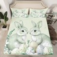 thumbnail image 2 of Erosebridal Rabbit Eggs Sheet Set Twin,Happy Easter Bedding Sets Twin Size,Teens Bedroom Decor,Breathable,3pcs, 2 of 7
