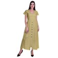thumbnail image 2 of Moomaya Robe Longue Maxi pour Femmes à Manches Courtes, Robe Formelle/décontractée avec Poches P-TTG, 2 of 6