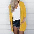 thumbnail image 2 of AherBiu Womens Cardigan Tops Long Sleeve Open Front Mid-Long Outwear with Pockets Spring Clothes, 2 of 6