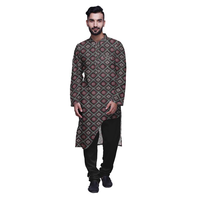 Atasi Printed Ethnic Kurta Pajama Set Summer Party Wear Kurta Pyjama For Men