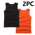 thumbnail image 2 of StSilkitty Lot de 2 Camisoles pour Garçons Filles Coton Couleur Unie Sans Manches Col Rond Blouses Haut Doux et Respirant, 2 of 3