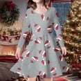 thumbnail image 2 of MIASHUI Robe de Fête Festive pour Filles avec Motif Enchanteur de Cerf et d'Arbre de Noël Gris, 4-5 Ans, 2 of 5