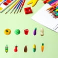 thumbnail image 2 of Clearance! Delayuji Home Decor A Group of 10 Cake Eraser Vegetable Fruit Modeling Eraser 3D Assembly Eraser One Size Multi-Color, 2 of 8