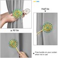 thumbnail image 4 of Attaches de Rideaux en Cristal, 2 Pack Attaches de Rideaux Style Étoile Clips Diamant avec Corde Extensible pour Décoration Maison Bureau, 4 of 7