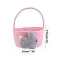 thumbnail image 3 of Matoen12 Easter Woven Storage Basket Cotton Rope Woven Eggs Storage Basket Bunny Cotton Rope Storage Basket Desktop Storage Basket Cosmetic Storage Basket, 3 of 6