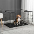 thumbnail image 2 of PawHut 4 Panels Dog Playpen, Heavy Duty Dog Fence for Indoor Outdoor Use, 2 of 10