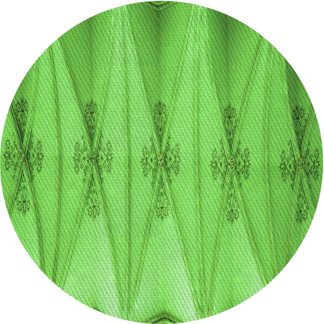 Ahgly Tapis Rond Lavable en Machine Intérieur Transitionnel Vert Émeraude, 3 Pieds Rond