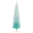 thumbnail image 1 of HOMCOM 7ft Slim Artificial Christmas Tree, Pencil Xmas Tree, Gradient Blue, 1 of 10