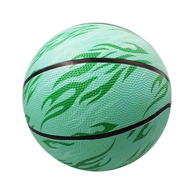 Transemion Good Hand Feeling Waterproof Basketball For Outdoor Games -proof Green- size 5 1Set