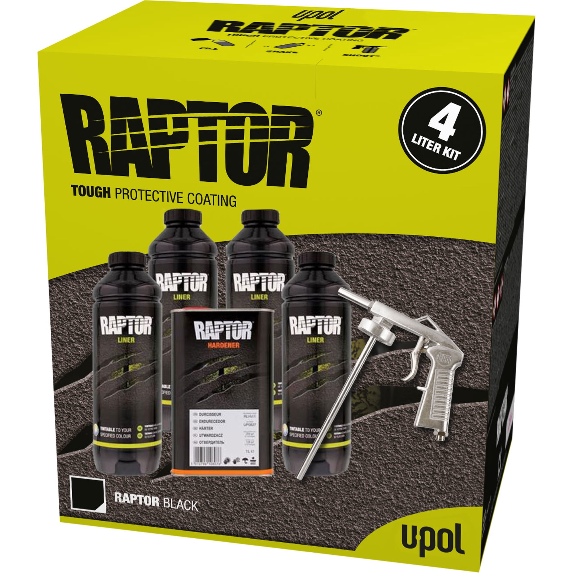 RAPTOR LINER BLACK 2.6 VOC 4L Kit + Gun - Walmart.ca