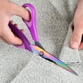 thumbnail image 4 of Xingzhi 3pcs Stainless Steel Sewing Scissors Set High Precision Cutters For Tailors And Crafters Sharp Pastel purple, 4 of 6