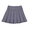 thumbnail image 1 of Bienzoe Girl's Classical Pleated School Uniform Dance Skirt Grey Size 6, 1 of 5
