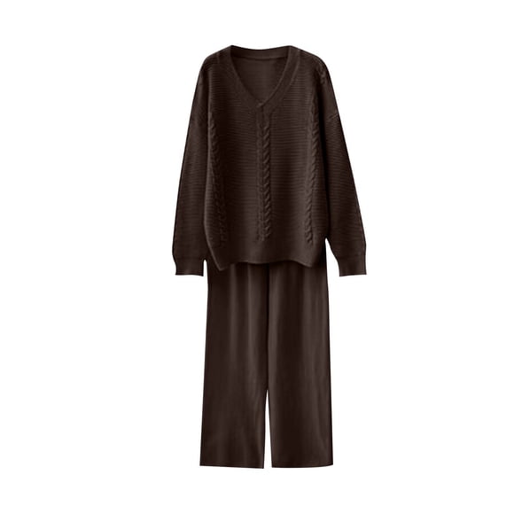 Npasoilc Clothing Sets for Women Women's Solid Color High Waisted Lace Up Button Up Long Sleeved Loose Jumpsuit