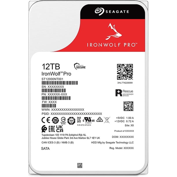 Seagate IronWolf Pro ST12000NT001 - Hard drive - 12 TB - internal