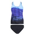 thumbnail image 3 of Women Tankini Swimsuits Vintage Rushed Tank Top with Boy Shorts Swimwear Tummy Control Two Piece Bathing Suits, 3 of 6