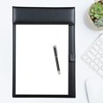 thumbnail image 3 of A4 Clipboard Folder PU Leather Writing Pad Office Supplies - Multicolor, Black, 3 of 5