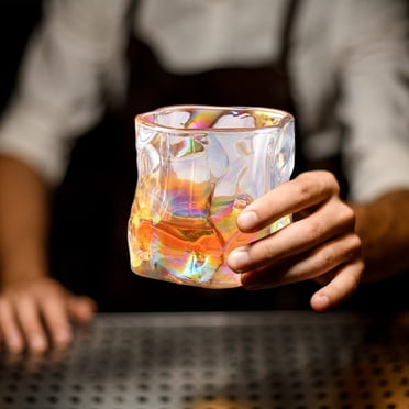 EGNMCR Kitchen Gadgets, Kitchen Accessories, Kitchen Utensils, 250ml Glass Cup Shaped Twisted Glass Colorful Whiskey Glass Thickened Twisted Beer Glass The Novelty Of Personality Beer Glass Glass cup