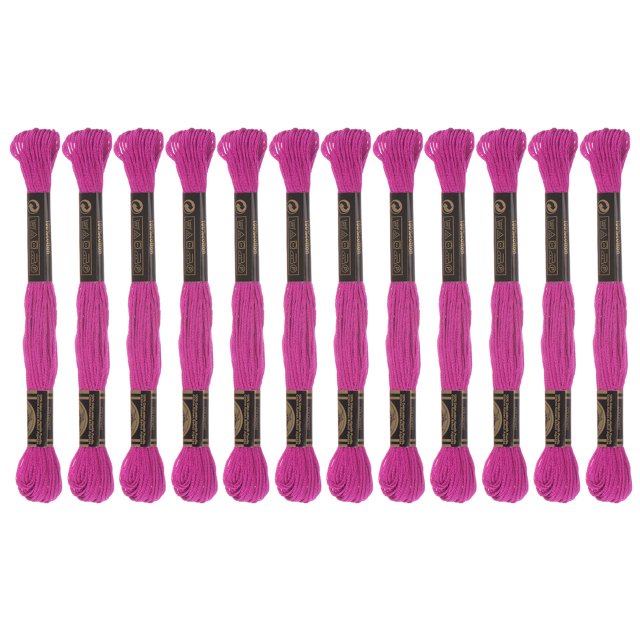 Unique Bargains Fil à Broder Fuchsia, 8 m - 12 Écheveaux
