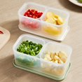 thumbnail image 4 of Food Container with Lid Drain Basket Good Sealing 2 Grids Refrigerator Onion Storage Box Kitchen Gadget, 4 of 8