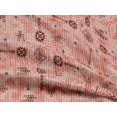 thumbnail image 4 of oneOone Rayon Peach Fabric Geometric Texture Fabric For Sewing Printed Craft Fabric By The Yard 56 Inch Wide, 4 of 5