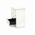 thumbnail image 3 of Nightstand, Nightstand, Mirrored Nightstand, Bedroom Nightstand, MDF Nightstand, Mirrored Bedside Table, Three Drawer Nightstand, Mirrored Nightstand with Clear Knobs, 3 of 4