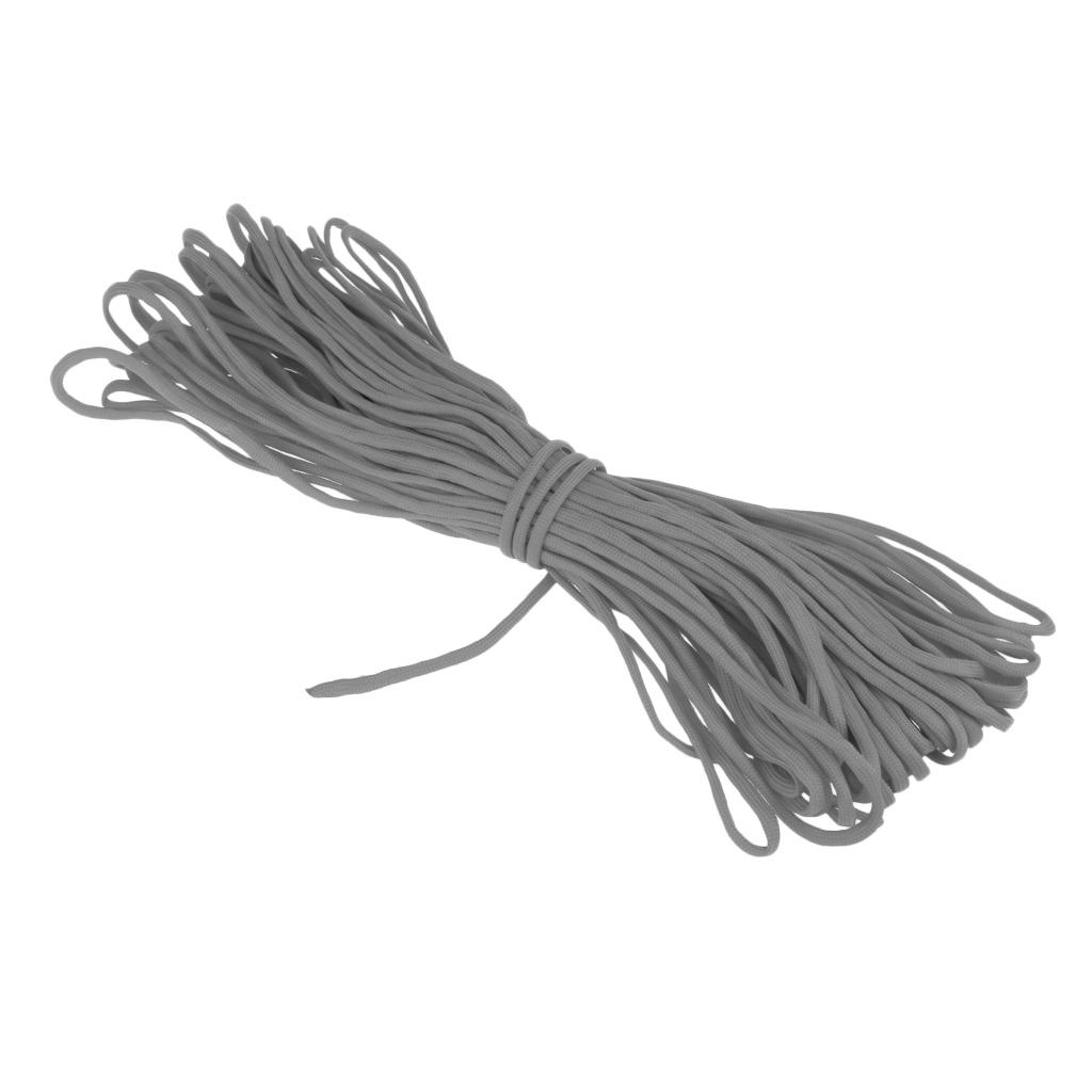 Almencla Paracorda Parachute Cords, Reflective Parachute Cord Equipment for Outdoors, Gray