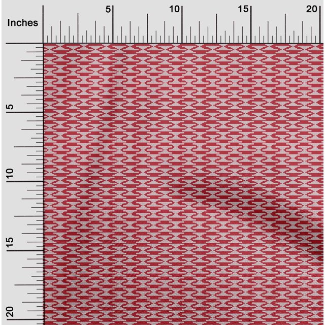 oneOone Polyester Lycra Fabric Triangle Kasuri Printed Fabric 1 Yard 56 Inch Wide