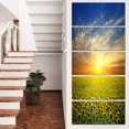 thumbnail image 1 of Beauty Sunset over Sunflowers Field - Floral Canvas Art Print, 1 of 3