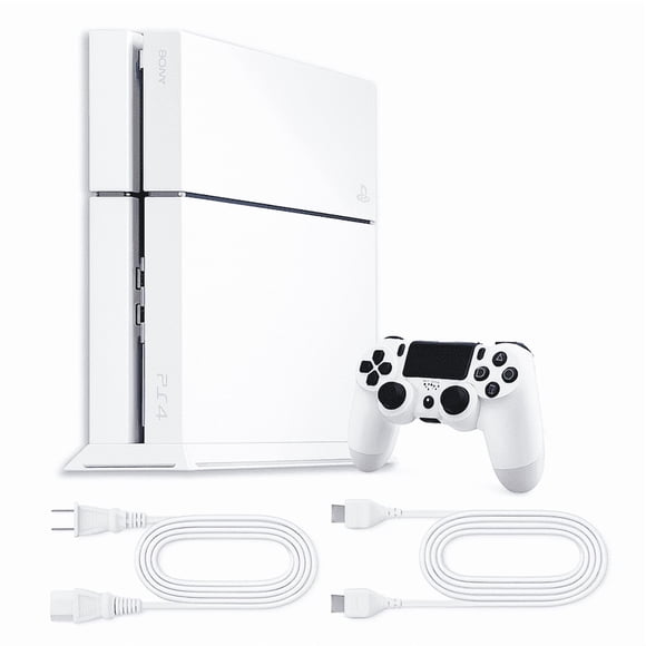 Restored Sony Playstation 4 PS4 Console Original 500GB with Retrofam Controller, White (Refurbished)
