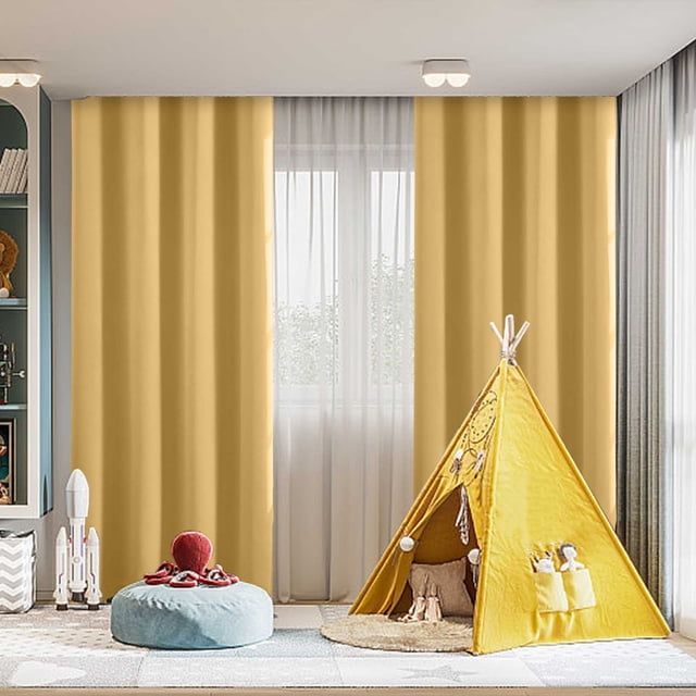 63x52 Inch Blackout Window Curtains, Luxury Bedroom Drapes with Complete Light Blocking and Noise Reduction