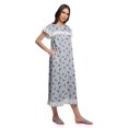 thumbnail image 3 of Moomaya Chemise de Nuit à Manches Courtes pour Femmes, en Coton Imprimé, 3 of 6