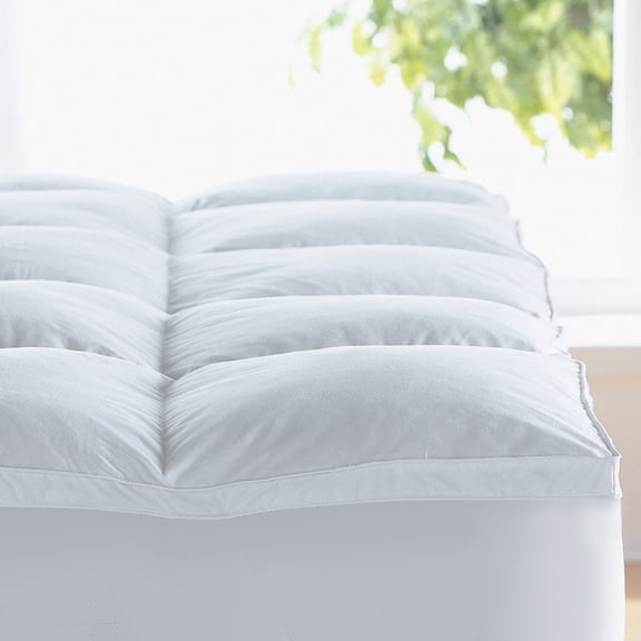 Home Sweet Home Surmatelas de 2 Pouces en Coton Égyptien 100 % à 300 Fils, Alternative au Duvet Hypoallergénique, Remplissage de 1000 Grammes (Format Grand Lit)