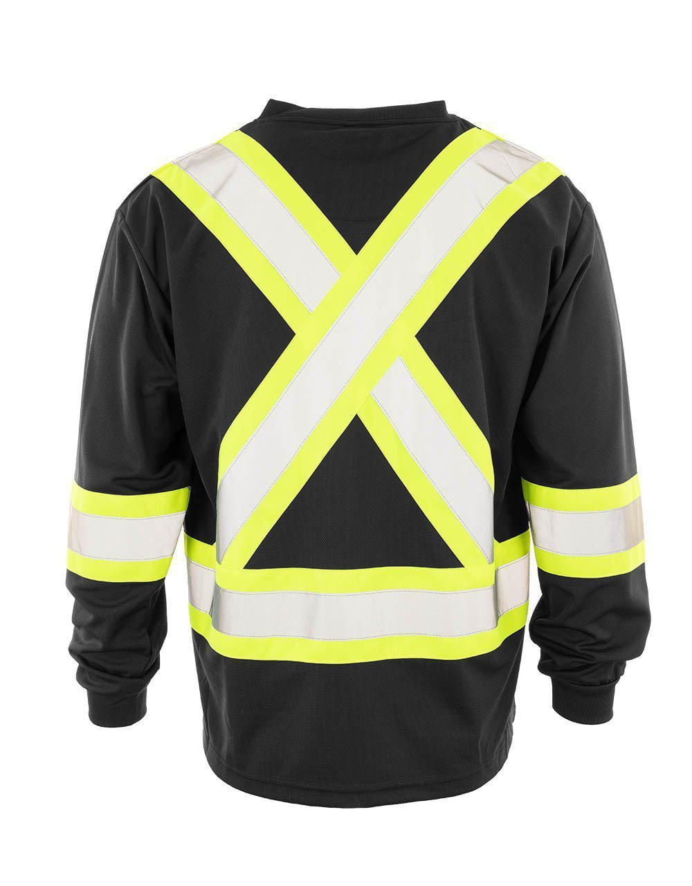 T-shirt de sécurité à manches longues Forcefield Hi Vis col V