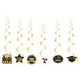 thumbnail image 2 of Graduation Decorations 2026 Set Black Gold, Congrats Grad Decor Set with Banner Backdrop Porch Sign,Hanging Swirls Honeycomb Centerpieces Balloons for Grad Party Decorations, 2 of 8