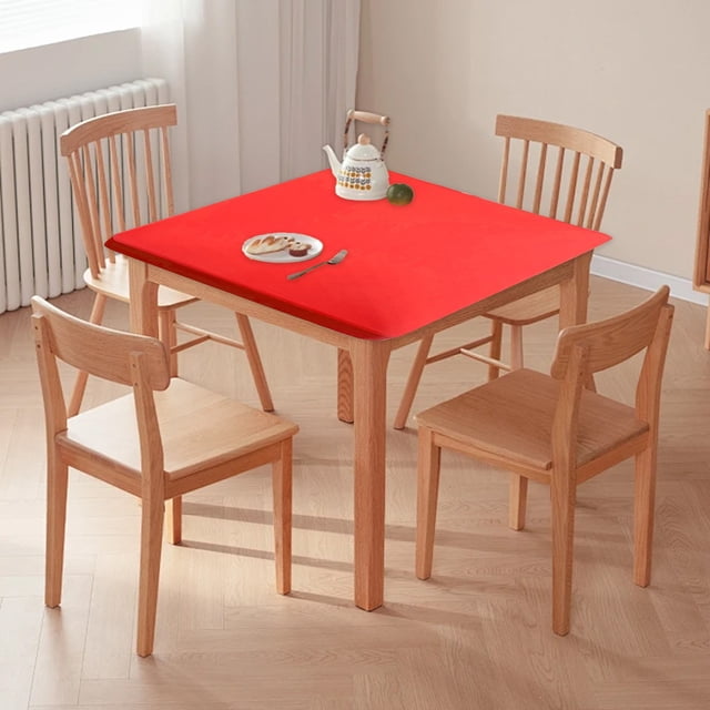 Antqov Nappe Carrée Ajustée 34x34 Pouces Extensible Nappe Carrée Enveloppante Extensible Housse de Table Nappe Carrée Housse de Table pour Cuisine Salle à Manger Pique-Nique Patio Extérieur Fêtes Tables