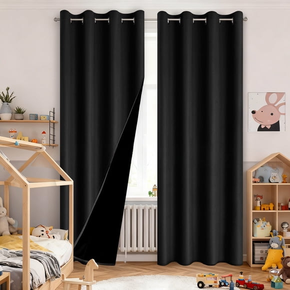 Modern Thermal Insulated Curtains for Living Room Window Drapes with Room Darkening Energy Efficient and Noise Reducing Design