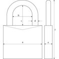 thumbnail image 3 of ABUS Mechanical - 158/50 50mm Combination Padlock (4-Digit) Die-Cast Body Carded, 3 of 4