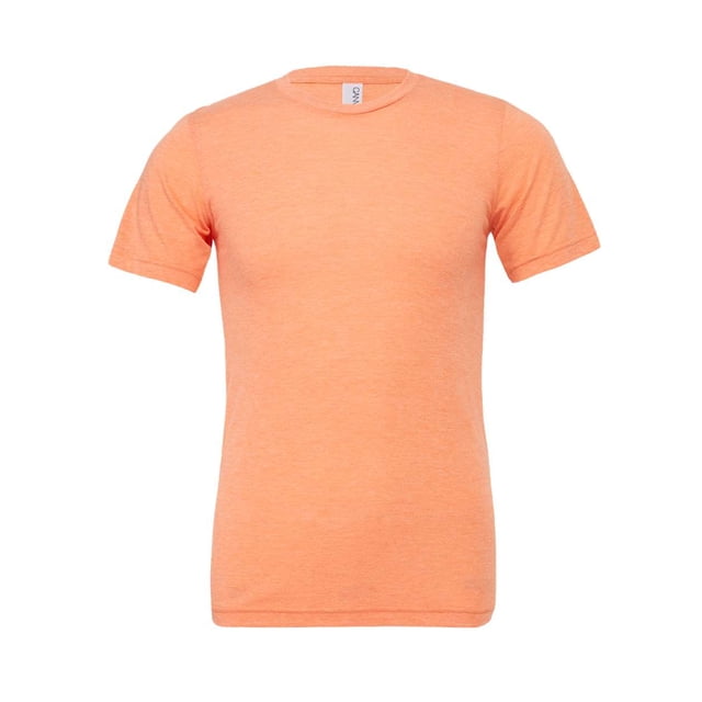 Bella Canvas Unisex Crew Neck Triblend Short Sleeve Tee, 2XL, Orange Triblend