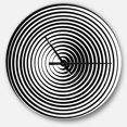 thumbnail image 1 of DesignArt Black and White Optical Illusion Large Wall Clock, 1 of 2