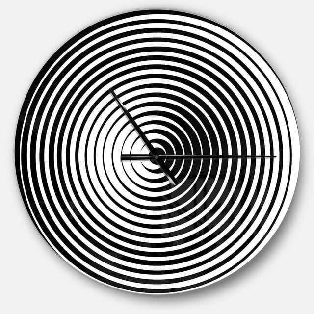 DesignArt Black and White Optical Illusion Large Wall Clock